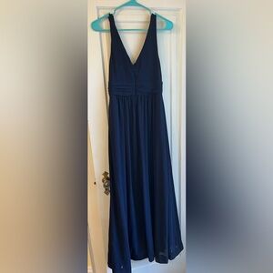 Lulu's Strapless Navy Blue Dress